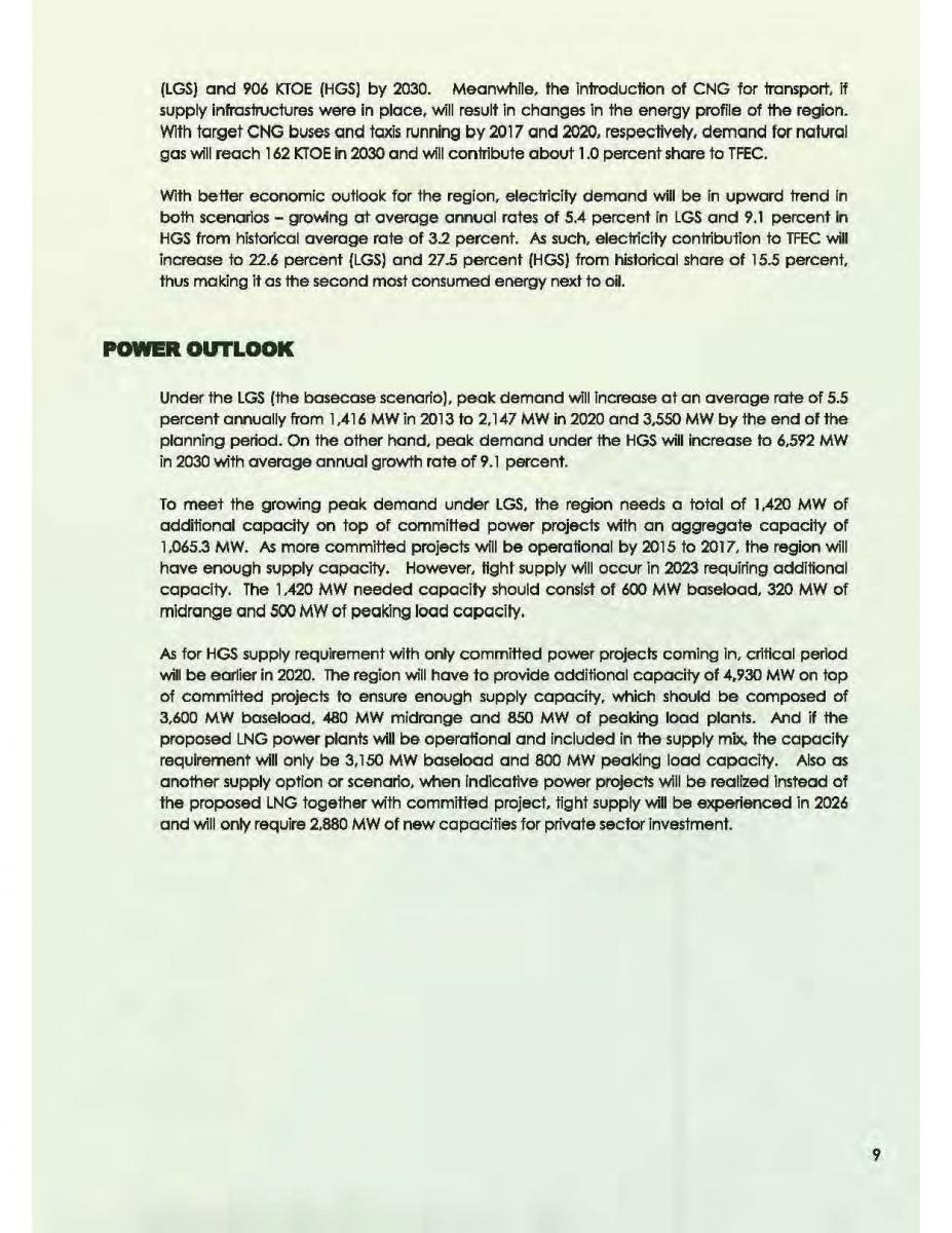 Image file of the Mindanao Energy Plan page 9